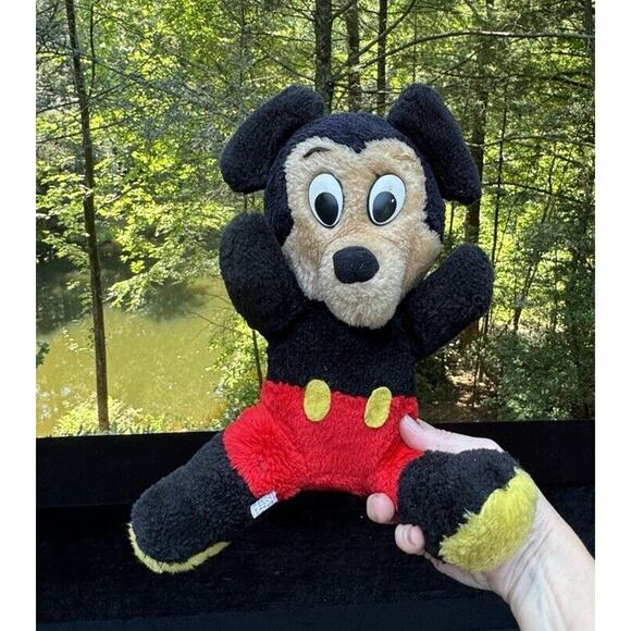 Vintage 1950’s Walt Disney Productions Mickey Mouse Plush Stuffed RARE - Picture 3 of 9